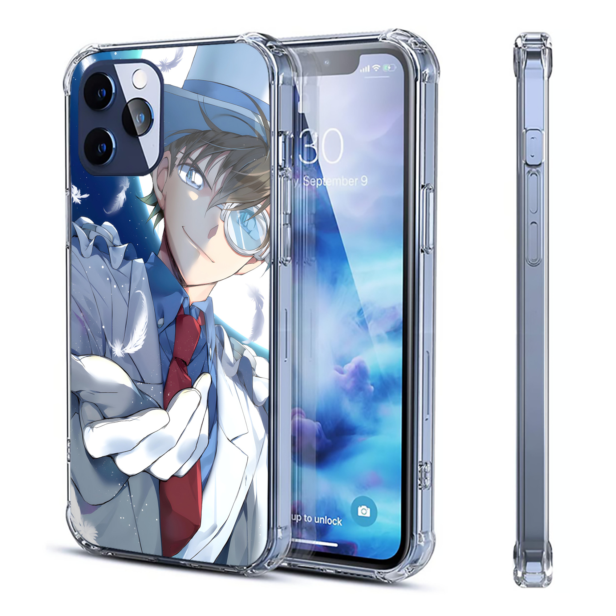 （画像用） 名探偵コナン Detective Conan 【iPhone 12シリーズ対応】透明スマホケース（クリアソフトケース）